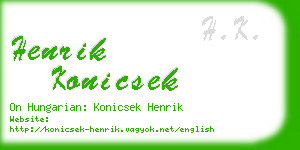 henrik konicsek business card